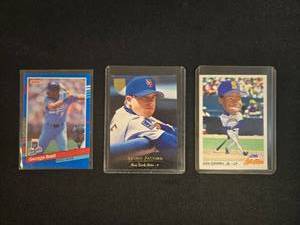 lot 136 image: Set of 3 Baseball Cards Jason Jacome, Ken Griffey Jr., George Brett