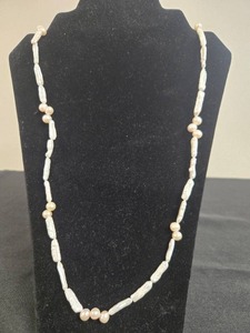lot 163 image: Femme Gems Necklace with Freshwater Pearls and Shell Accents