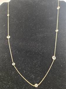 lot 164 image: Set of Elegant Gold Tone Chain Necklaces (one Banana Republic) & Stylish Earrings