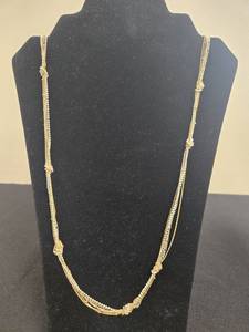 lot 175 image: Gold Tone Multi-Strand Necklace and Aureus  Argent Silver Tone Bracelet