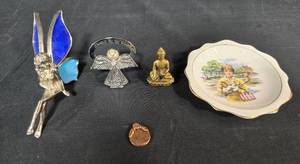 lot 222 image: Collection of Figurines and Decorative Plate with Royal Albert China
