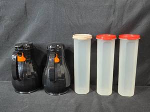 lot 229 image: Set of Plastic Beverage Containers and Thermos Jugs