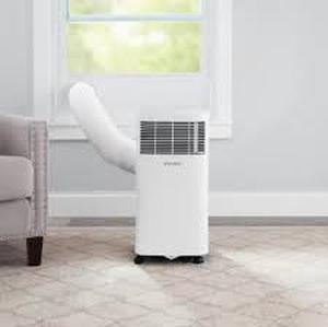 lot 32 image: Vissani 5,300 BTU Portable Air Conditioner Cools 150 Sq. Ft. in White Customer Returns See Pictures