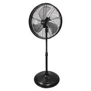 lot 6 image: Commercial Electric 20 in. Oscillating Pedestal Fan with Adjustable Height in Black Customer Returns See Pictures