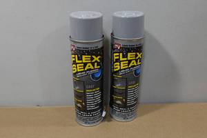 lot 8 image: 2 Flex Seal Liquid Rubber Spray -Gray