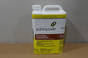lot 14 image: 1 Gallon Sunnyside Pure Raw Linseed Oil