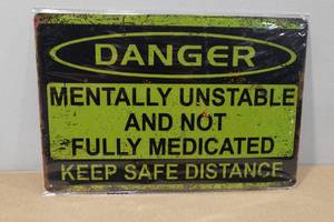 lot 150 image: Novelty Metal Sign -Danger