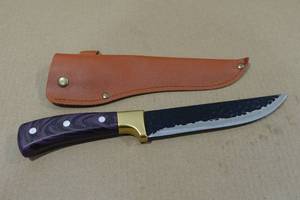 lot 163 image: Carbon Steel Viking Co Hammered 11 Knife