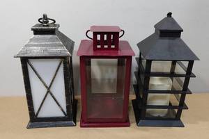 lot 172 image: 3 Decorative Lanterns