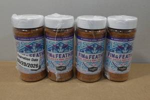 lot 189 image: 4 Plowboys Fin & Feather Citrus, Garlic and Herb Seasoning - 12oz