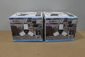 lot 199 image: 2 GT-Lite 3-Panel Adjustable LED Bulbs