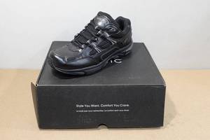 lot 239 image: Vionic 23MWalk Mens Black Leather Orthotic Sneakers -Size 11.5