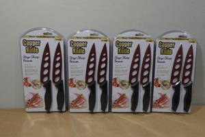 lot 289 image: 4 Copper Knife Sets