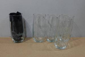 lot 298 image: 5 Drinking Glasses Sears, Roebuck and Co 1886-1986