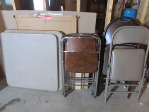 lot 163 image: CARD TABLECHAIRS