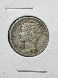 lot 10 image: 1944-D US MERCURY DIME