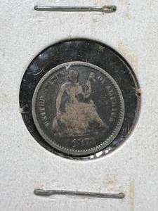 lot 34 image: 1873 US SEATED LIBERTY HALF DIME