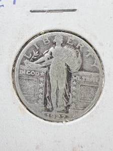 lot 35 image: 1927 US STANDING LIBERTY QUARTER