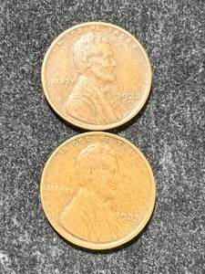 lot 40 image: 2 US WHEAT CENTS 1933 1933-D