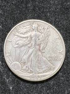 lot 49 image: 1945-D US WALKING LIBERTY HALF DOLLAR