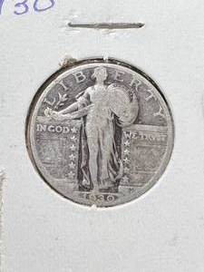 lot 81 image: 1930 US STANDING LIBERTY QUARTER