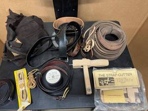 lot 57 image: Belt Making Supplies and Tools