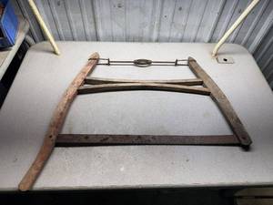lot 63 image: Antique Wooden Handle Buck Bow Saw