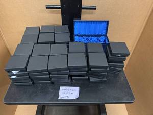 lot 74 image: 86 Jewelry Boxes (3.5 x 3.5 x 1) and 1 large box 10 x 4 x 4