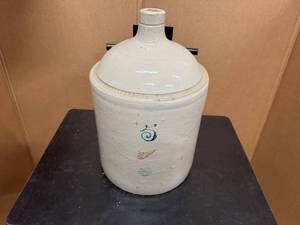 lot 98 image: Vintage Reg Wing Union Stoneware Co. 5 Gallon Jug