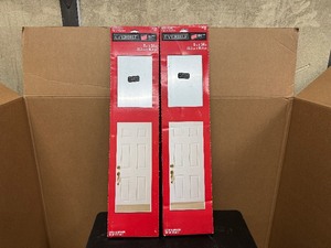 lot 22 image: Two Everbilt Satin Aluminum Kick Plates 8 x 34