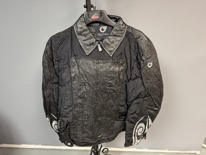 lot 47 image: Hein Gericke Gray Leather Jacket Womans (Size 16)