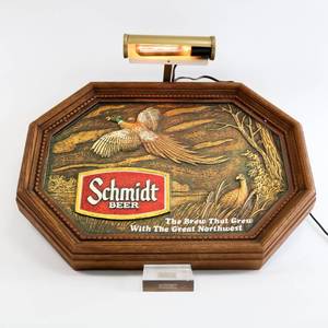 lot 6 image: Vintage Schmidt Beer Light up Sign
