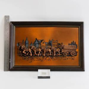 lot 13 image: Clydesdale Cart Copper Accented Sign
