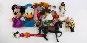 lot 47 image: Vintage PuppetDoll Lot - Disney, Native American Doll
