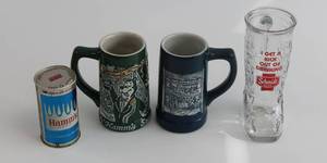 lot 29 image: Hamms and Schmidt Beer Mug Lot