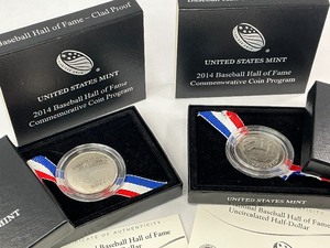 2x 2014 Baseball Hall of Fame Commemorative Half Dollar
