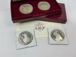 lot 15 image: 4pc Lot of 198384 Los Angeles Olympiad Proof Silver Commemorative Dollars