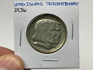 lot 24 image: 1936 Tercentenary Silver Commemorative Half Dollar