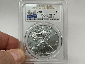 lot 25 image: 2016 PCGS MS70 Silver American Eagle