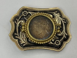 lot 32 image: 1925 Peace Dollar Belt Buckle