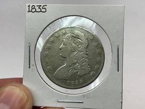 lot 33 image: 1835 Capped Bust Half Dollar