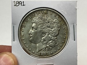 lot 65 image: 1891 Morgan Silver Dollar