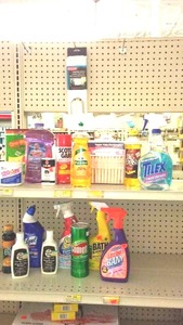lot 93 image: Household Cleaners. Easy Off, Palmolive Soft Scrub and More.