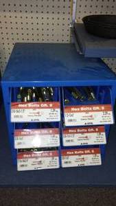 lot 12 image: 6 Compartment Hardware Organizer with contents.