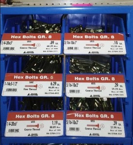 lot 24 image: 6 Compartment Hardware Organizer with contents.