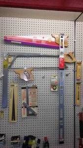lot 27 image: 4 ft. Level Hand Saws, Square and More.