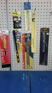 lot 51 image: Adjustable Wrench, stud Finder, Saws