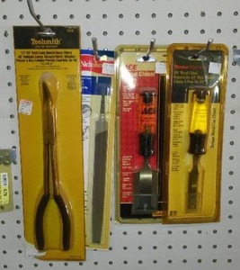 lot 56 image: File, Chisel (2) Long Reach Plier