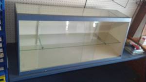 lot 84 image: Display Cabinet, Metal and Glass.