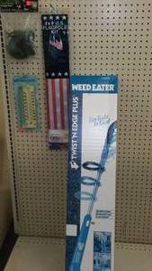 lot 200 image: Weed Eater, Flag, Flood Light and more.